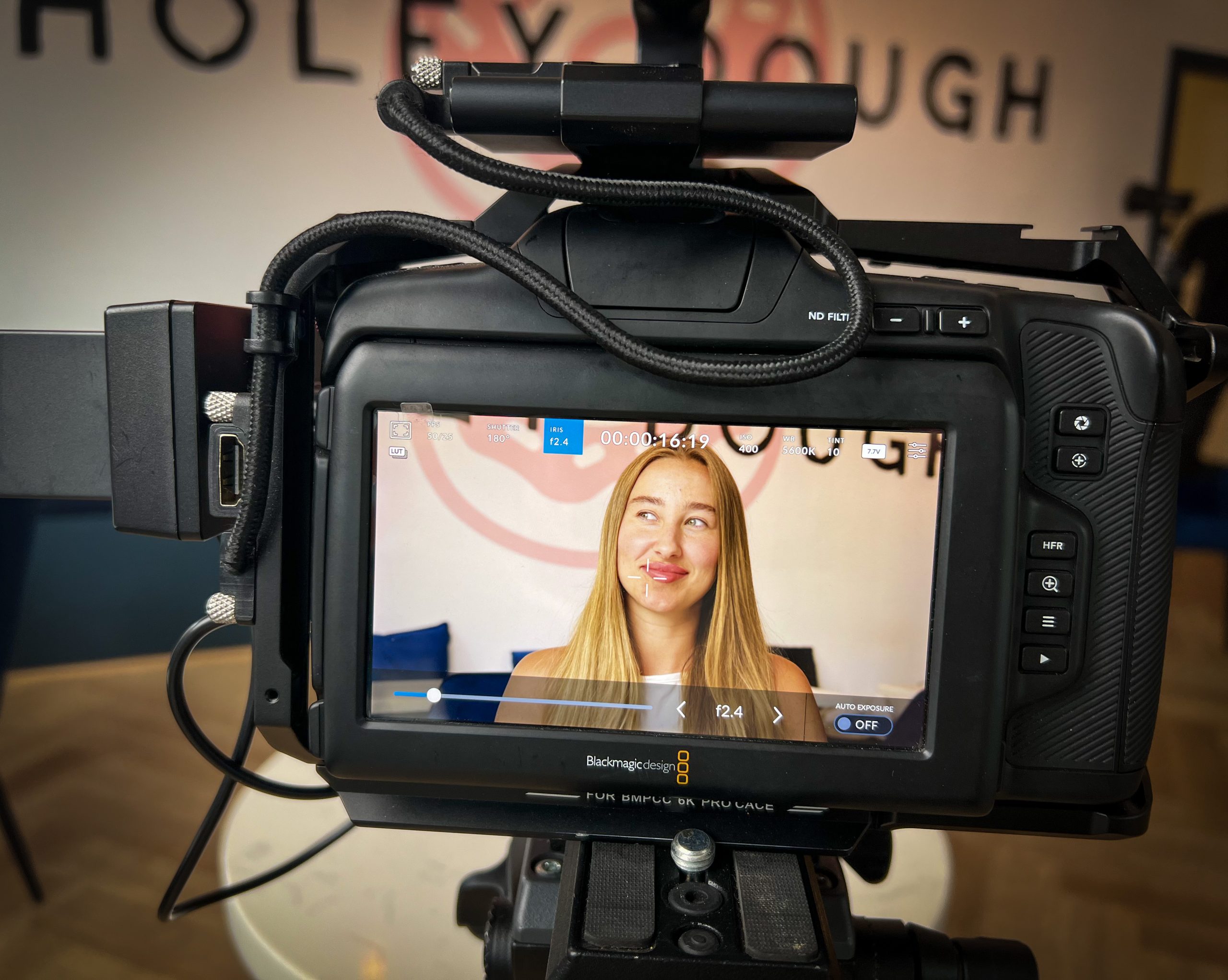 Behind the scenes of a professional video product manchester shoot with a local Liverpool entrepreneur