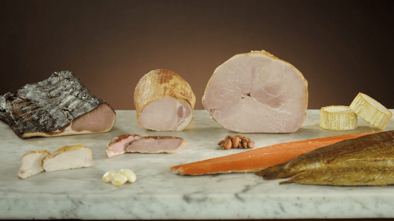 Still from an atmospheric video documenting the UK’s longest-running food-smoking family business.
